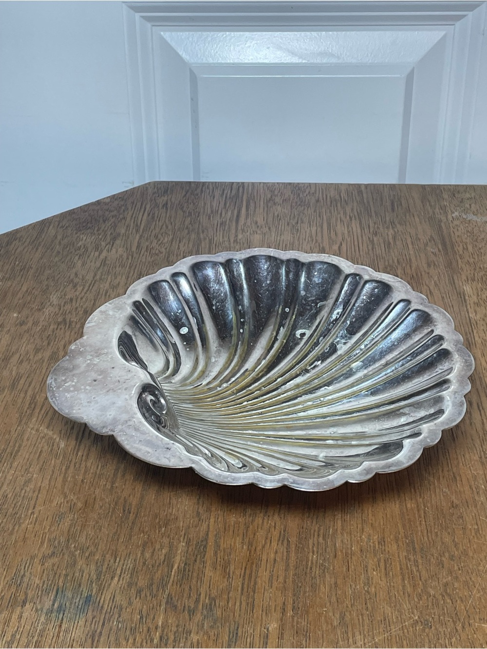 Vintage English Silver MFG Footed Shell Dish